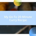 My Go-To 20-Minute Curry Recipe