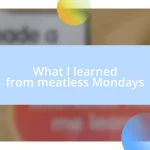 What I learned from meatless Mondays